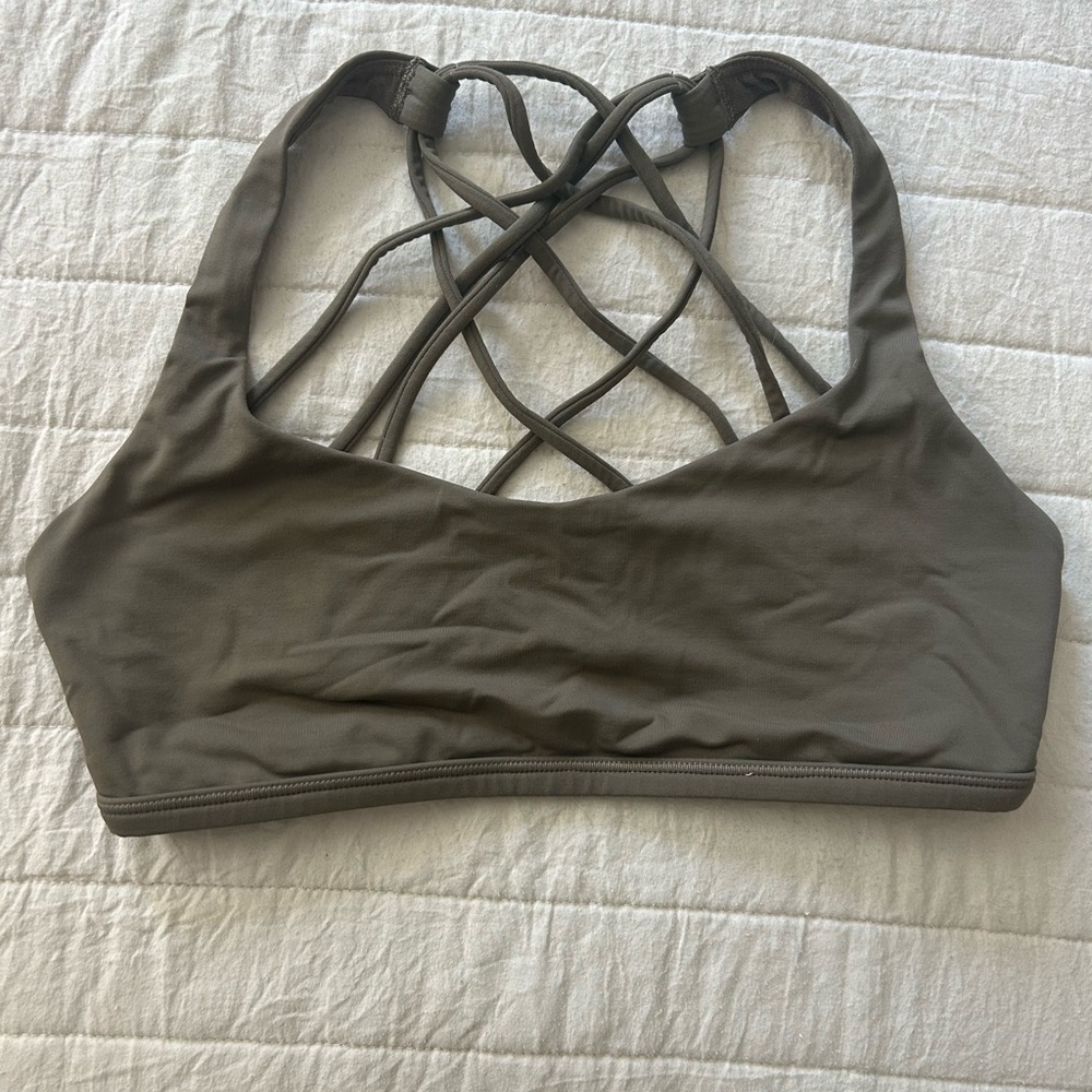 lululemon athletica Khaki Strappy Sports Bra